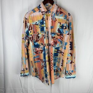 Western Plains Trading Co Shirt Mens‎ Medium Aztec Southwestern Button Up